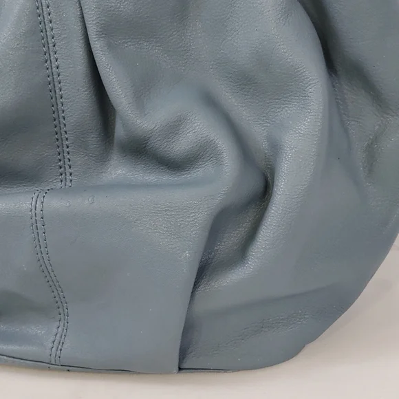 💥FINAL PRICE💥 Allison Scott Blue-Gray Pleated Leather Shoulder Bag - Picture 15 of 16